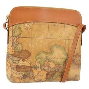 Prima Classe Leather Vinyl Shoulder Bag Beige
